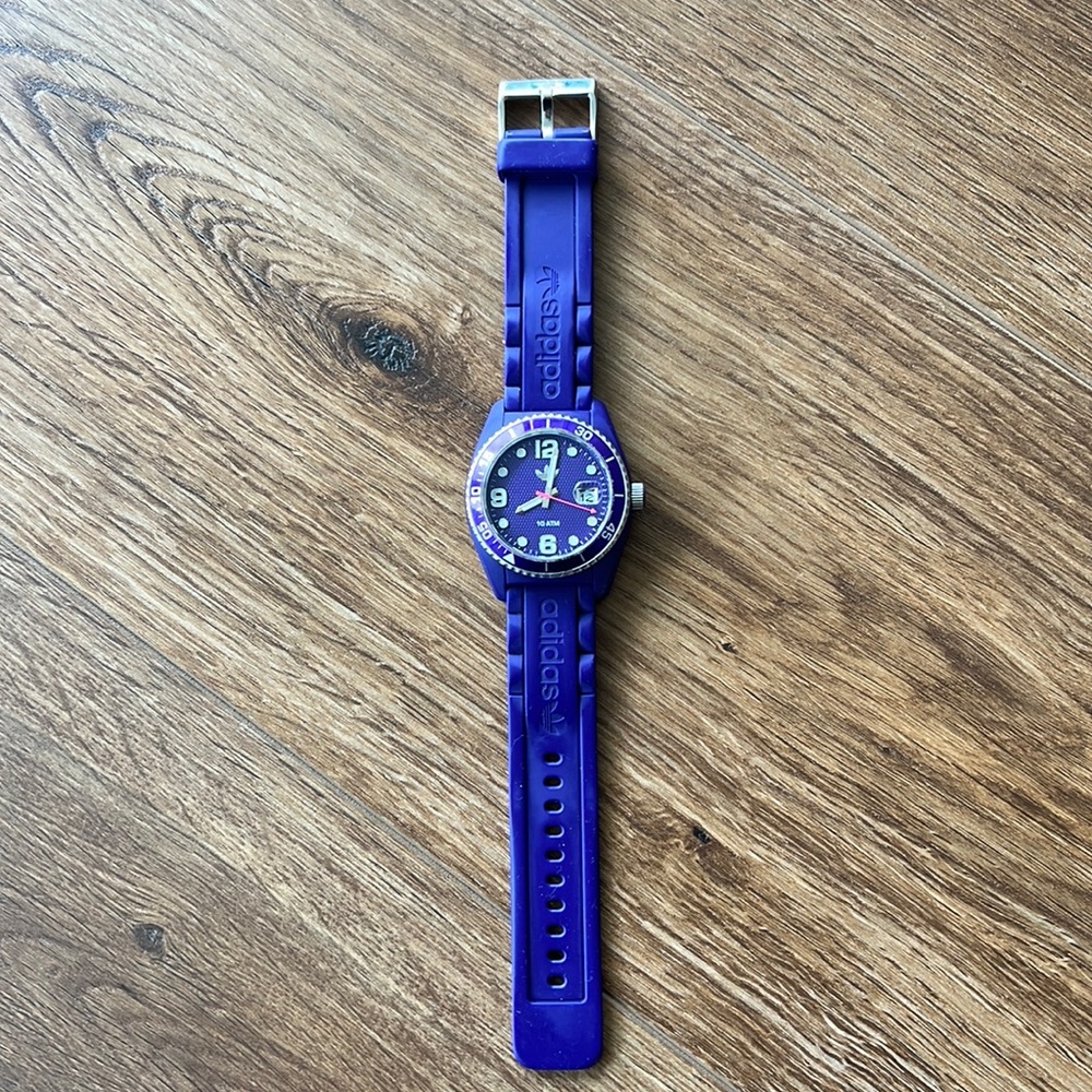 Purple Adidas watch, great condition
